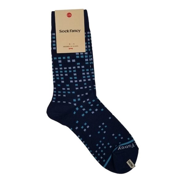 NWT Sock Fancy‎ 200 Needle Crew Socks Size 8-14 Color Navy - Picture 6 of 6